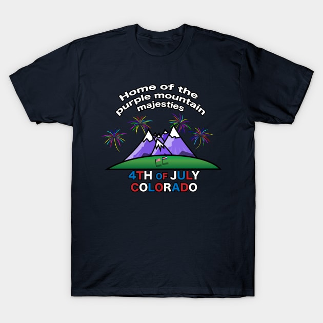 4th of July Colorado T-Shirt by Statewear